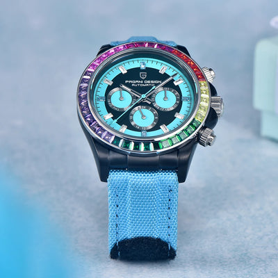 PAGANI DESIGN New 40MM Rainbow Circle Luxury Men's Watch Multi functional Automatic Watch Men's Sapphire Glass Waterproof