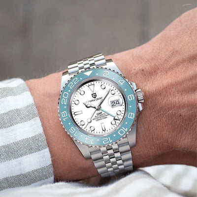 PAGANI DESIGN New 40MM GMT Watch White Dial Top Brand Luxury Men's Watch Ceramic Luminous Automatic Mechanical Watch