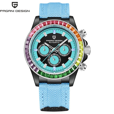 PAGANI DESIGN New 40MM Rainbow Circle Luxury Men's Watch Multi functional Automatic Watch Men's Sapphire Glass Waterproof