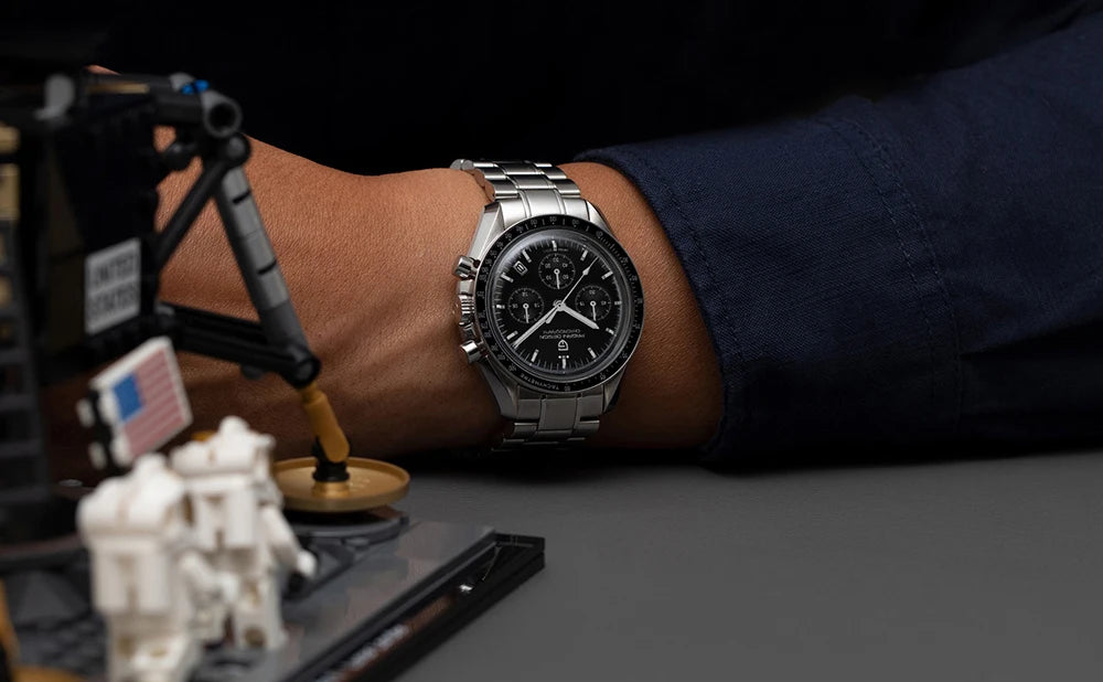 PAGANI DESIGN 2025 New Moon Men's Watches Luxury Quartz Watch Man Chronograph VK63 Men Gifts AR Sapphire Mirror Luminous Clock